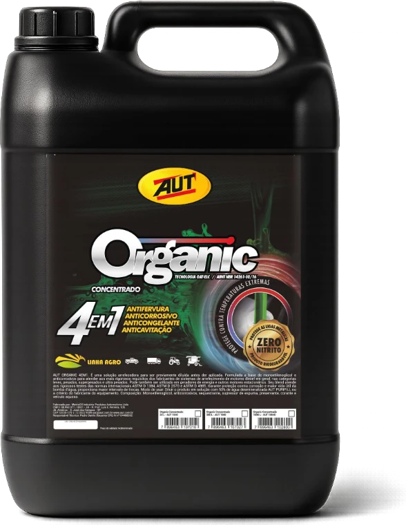Galão do Organic 6em1 AUT, aditivo pronto uso para radiador