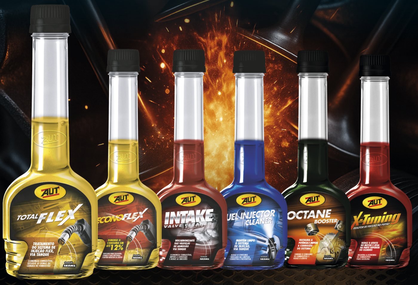Total Flex, Econoflex, Intake Valve Cleaner, Fuel Injector Cleaner, Octane Booster e X-Tuning